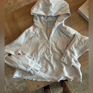 Scuba oversized half zip hoodie